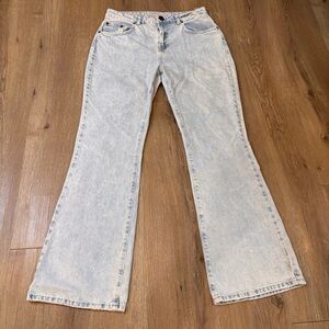 One Teaspoon Women’s Charlie Flares Light Blue Wash Jeans Size 29 Fits 30x31